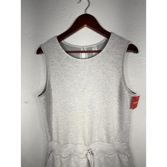 Spanx AirEssentials Sleeveless Jumpsuit Light Grey Heather Womens Large NWT - Picture 3 of 8